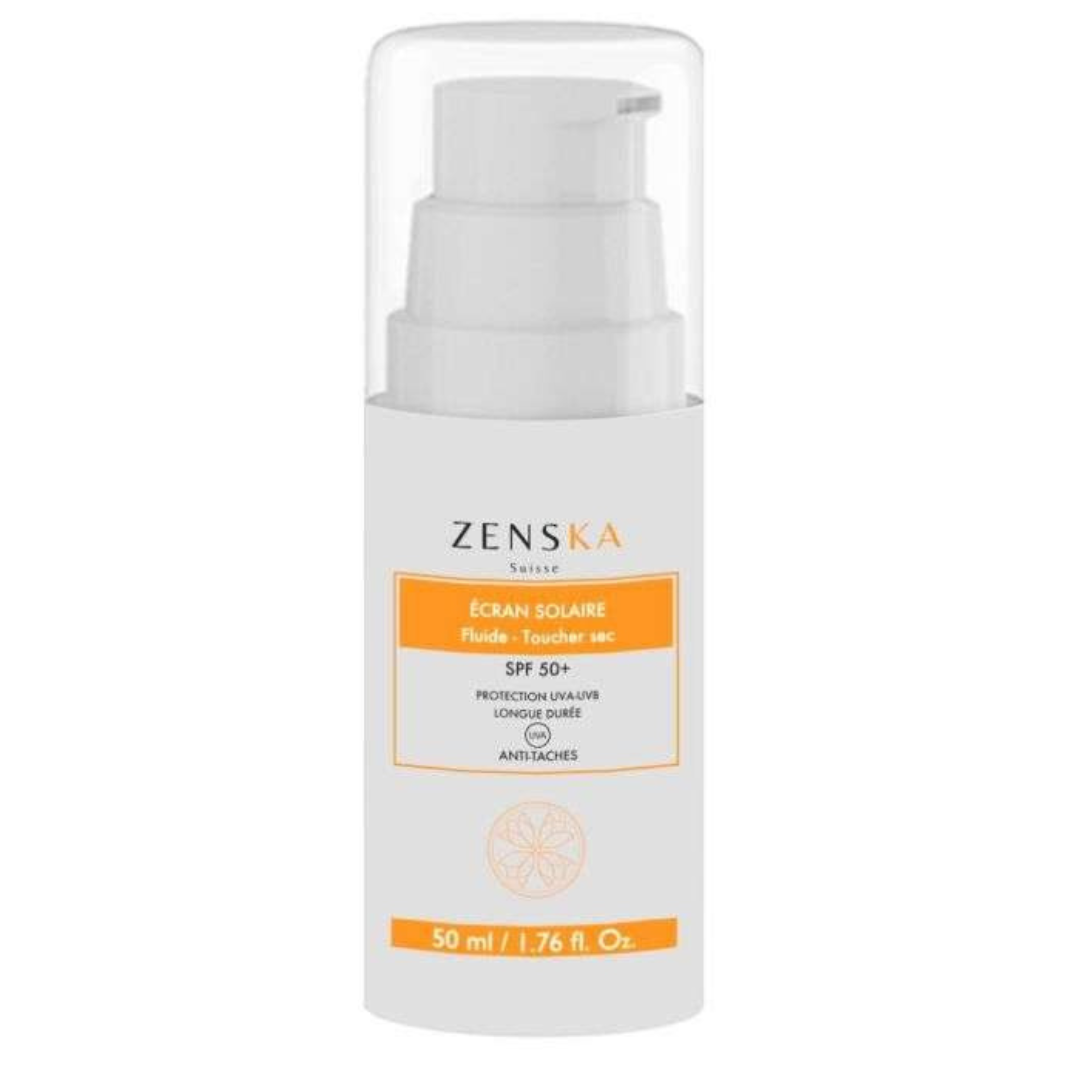 ZENSKA ECRAN SOLAIRE FLUIDE TOUCHER SEC SPF50+ 50ML