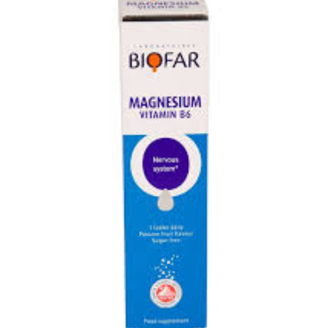 BIOFAR CO MAGNESIUM VITAMIN B6 B20 COMP EFFER