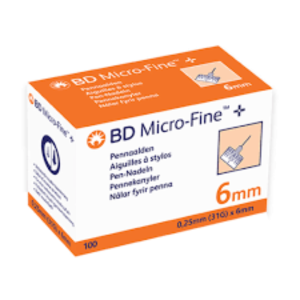 BD MICROFINE PLUS AIGUILLE A STYLO INSULINE 31G/6MM B100 REF 320736