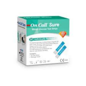 ON CALL SURE BANDELETTE BLOOD GLUCOSE TEST STRIPS B25