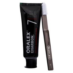 ORALEX PACK DENTIFRICE AU CHARBON BLANCHEUR DES DENTS 150G + BROSSE A DENTS REF WD107
