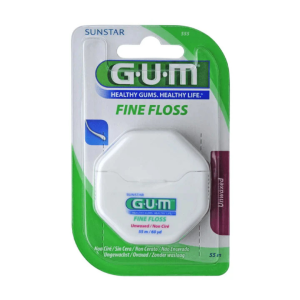 GUM FIL DENTAIRE FINE FLOSS NON CIRE REF 555