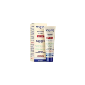 NEW DERM ECRAN SOLAIRE PEAUX GRASSES ET MIXTES INVISIBLE 50ML