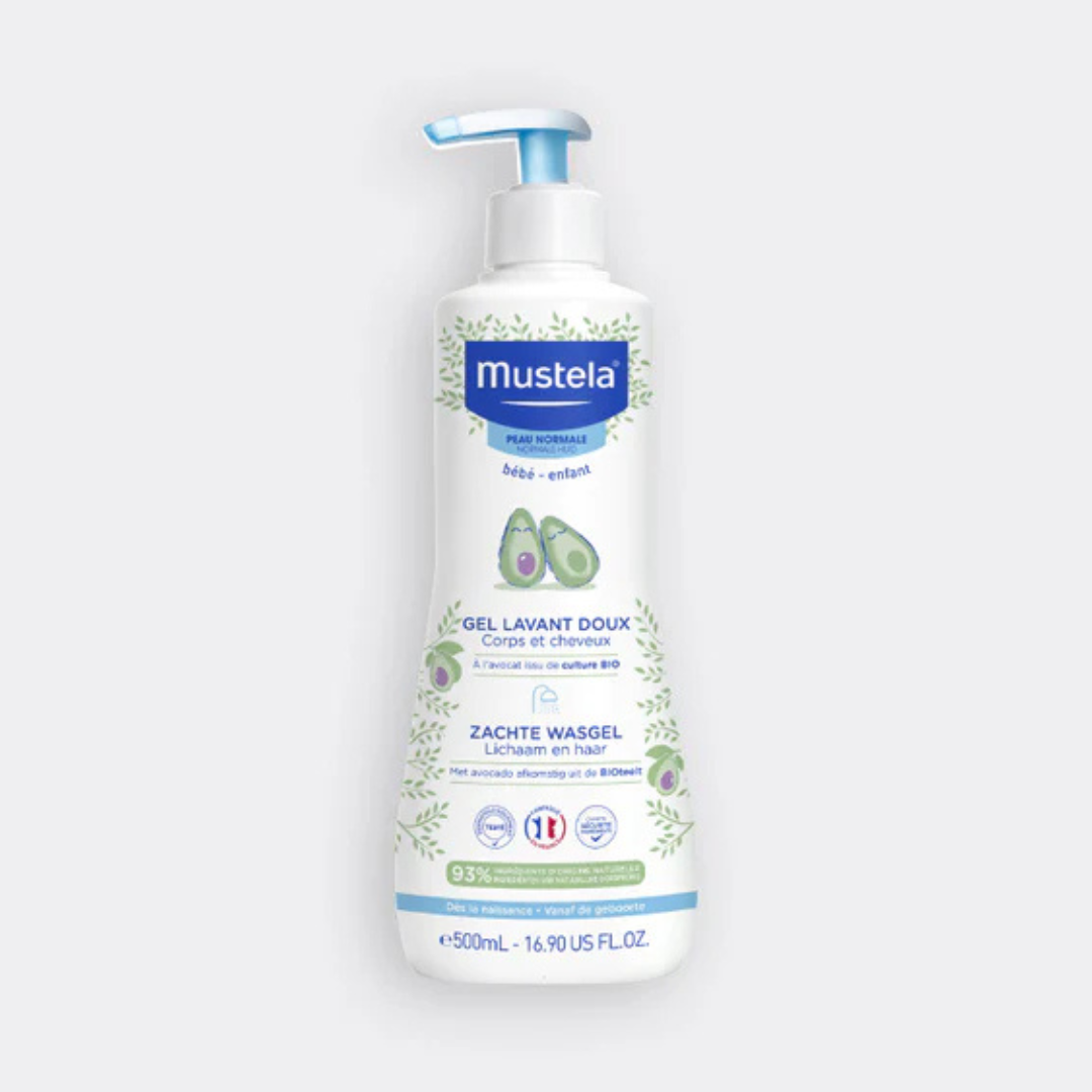 MUSTELA GEL LAVANT AVOCAT CORPS ET CHEVEUX 500ML