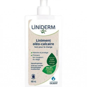 GILBERT LINIDERM LINIMENT OLEO-CALCAIRE A l'HUILE D'OLIVE VIERGE POMPE 480ML