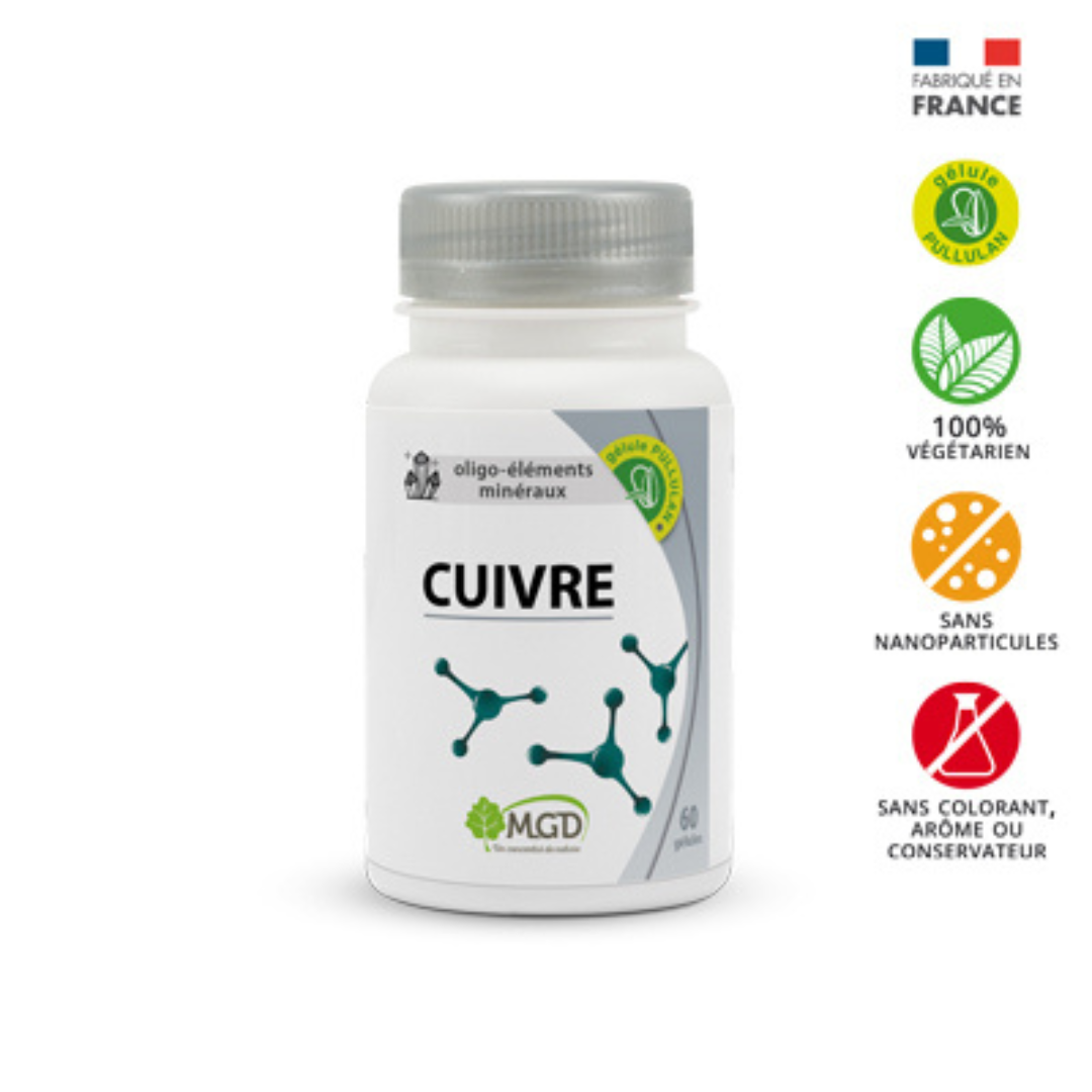 MGD CUIVRE 250MG B60 GELULES