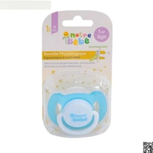 NOTRE BEBE SUCETTE RONDE 1ER AGE BLEU REF NB023