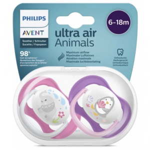 AVENT SUCETTE ULTRA AIR HAPPY GIRL 6-18MOIS REF SCF080/04