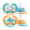 AVENT SUCETTE ORTHO 6-18MOIS BOY PENG/TURT B2 REF SCF080/07
