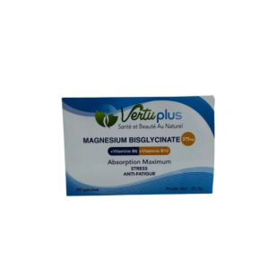 VERTUPLUS MAGNESIUM BISGLYCINATE 375MG + VITAMINE B6 + VITAMINE B12 B60 GELULES