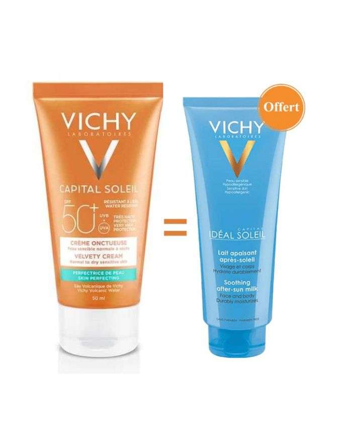 VICHY CAPITAL SOLEIL CREME ONCTUEUSE SPF50 50ML + APRES SOLEIL 100ML OFFERT